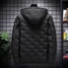 Men's Short Warm Hooded Cotton Jacket
