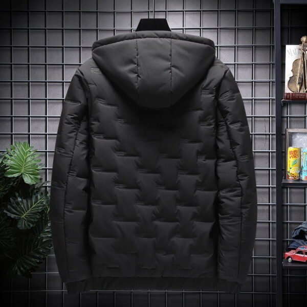Men's Short Warm Hooded Cotton Jacket
