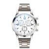 Blue Light Glass Three Eye Steel Band Watch Men's Watch