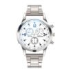 Blue Light Glass Three Eye Steel Band Watch Men's Watch