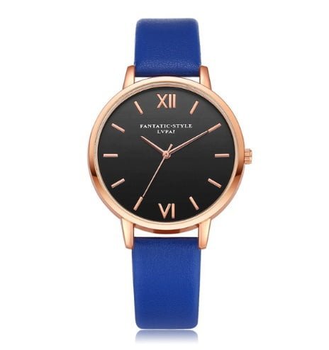 Korean style PU leather strap casual fashion watch ladies