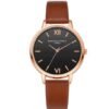 Korean style PU leather strap casual fashion watch ladies