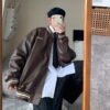PU Leather Jacket Men's