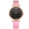 Korean style PU leather strap casual fashion watch ladies