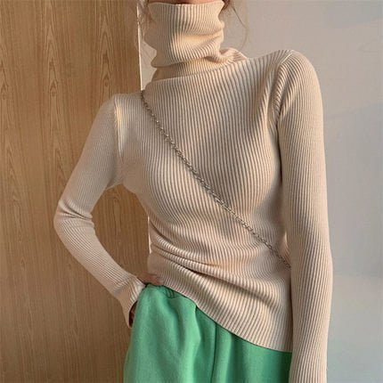 Women's High Collar Thickened Sweater