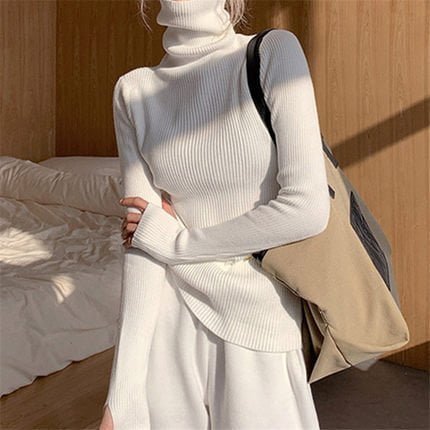 Women's High Collar Thickened Sweater