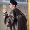 PU Leather Jacket Men's