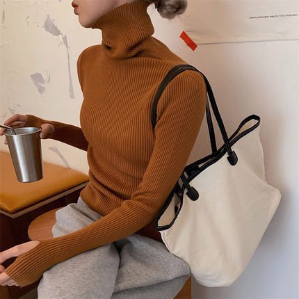 Women's High Collar Thickened Sweater