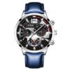 Men's Fashion Belt Calendar Luminous Quartz Watch