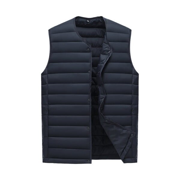 Men's Down Cotton Vest U Shaped Collar