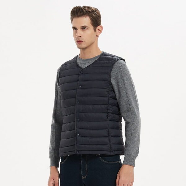 Men's Down Cotton Vest U Shaped Collar
