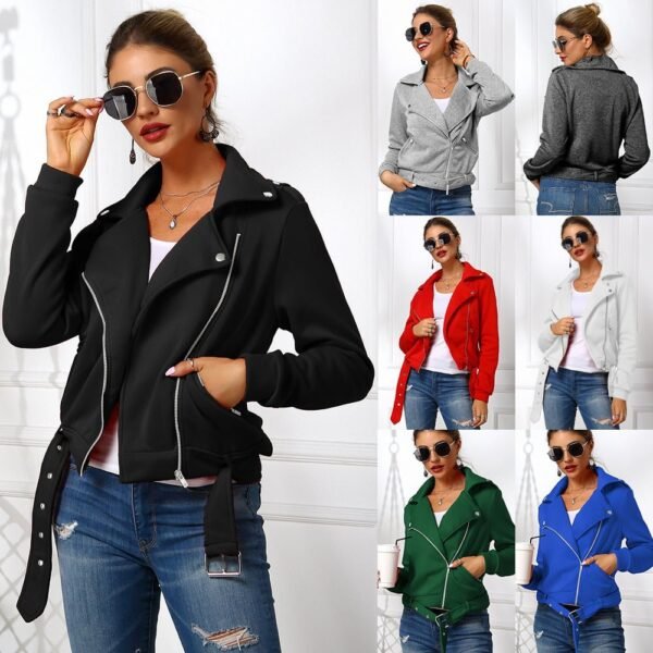 Women's Jacket Oblique Zipper