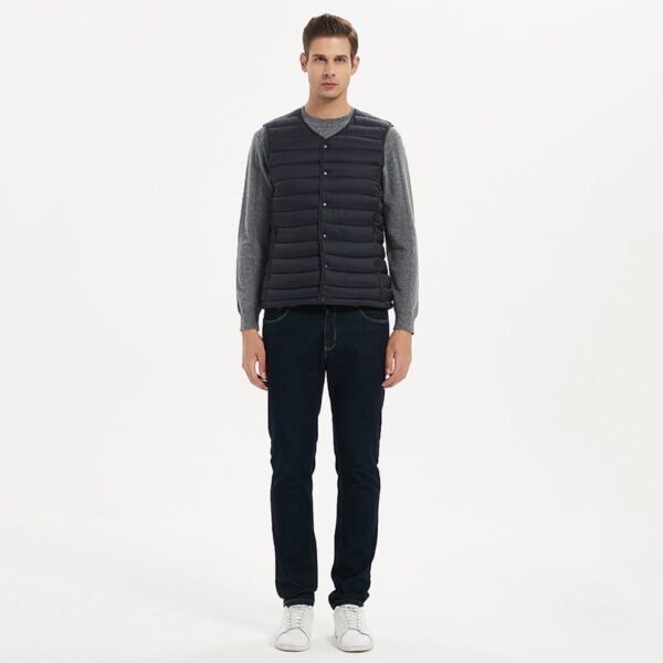 Men's Down Cotton Vest U Shaped Collar