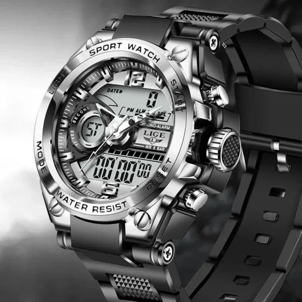 LIGE Digital 50m Waterproof Wristwatch