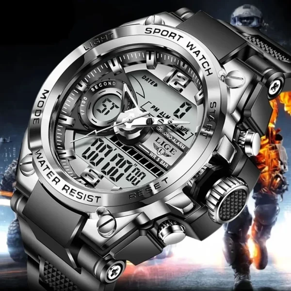 LIGE Digital 50m Waterproof Wristwatch