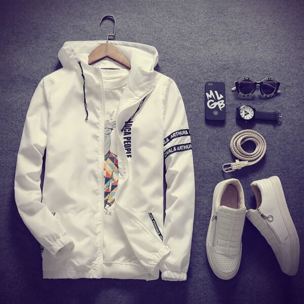 Embroidered Zipper Hoodie