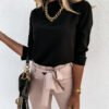 Long Sleeves Sweater with Chain