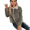 Corduroy Lamb Wool Splicing Coat