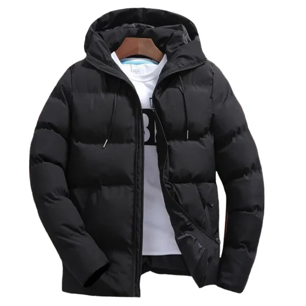 Hooded Parka Coat Men Long Sleeve Jacket