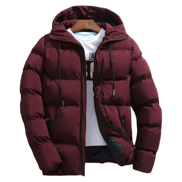 Hooded Parka Coat Men Long Sleeve Jacket