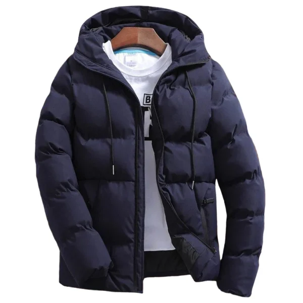 Hooded Parka Coat Men Long Sleeve Jacket