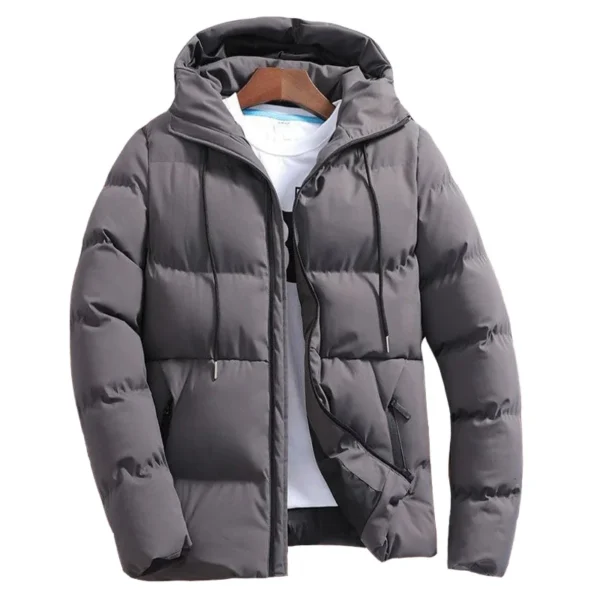 Hooded Parka Coat Men Long Sleeve Jacket