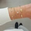 4pcs Arrow Feathers Leaves Moon Bracelet
