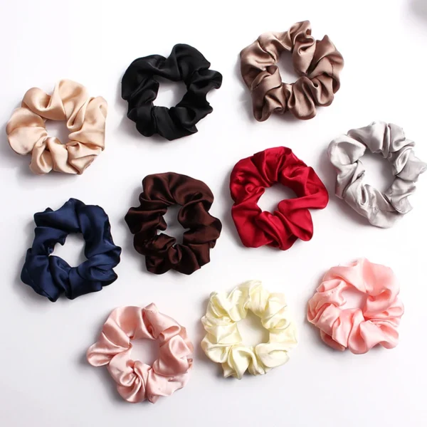 Pack of 5 Soft Satin Scrunchies